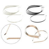 Maxbell 5Pcs 5mm Stainless Steel Hairbands Headwear Handicraf Ladies Girls Women silver
