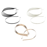 Maxbell 5Pcs 5mm Stainless Steel Hairbands Headwear Handicraf Ladies Girls Women silver