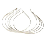 Maxbell 5Pcs 5mm Stainless Steel Hairbands Headwear Handicraf Ladies Girls Women silver