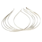 Maxbell 5Pcs 5mm Stainless Steel Hairbands Headwear Handicraf Ladies Girls Women silver
