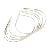 Maxbell 5Pcs 5mm Stainless Steel Hairbands Headwear Handicraf Ladies Girls Women silver