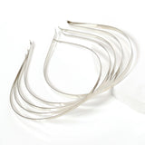 Maxbell 5Pcs 5mm Stainless Steel Hairbands Headwear Handicraf Ladies Girls Women silver
