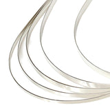 Maxbell 5Pcs 5mm Stainless Steel Hairbands Headwear Handicraf Ladies Girls Women silver
