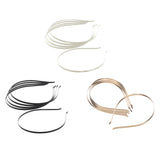 Maxbell 5Pcs 5mm Stainless Steel Hairbands Headwear Handicraf Ladies Girls Women silver