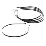 Maxbell 5Pcs 5mm Stainless Steel Hairbands Headwear Handicraf Ladies Girls Women black