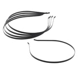 Maxbell 5Pcs 5mm Stainless Steel Hairbands Headwear Handicraf Ladies Girls Women black