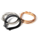 Maxbell 5Pcs 5mm Stainless Steel Hairbands Headwear Handicraf Ladies Girls Women gold