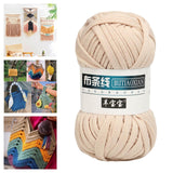 Maxbell Fabric Cloth Knitting Yarn Braided Yarns for Cushion Carpets Blanket Making Beige