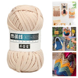 Maxbell Fabric Cloth Knitting Yarn Braided Yarns for Cushion Carpets Blanket Making Beige