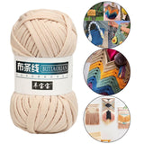 Maxbell Fabric Cloth Knitting Yarn Braided Yarns for Cushion Carpets Blanket Making Beige