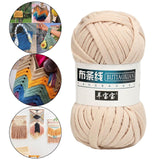 Maxbell Fabric Cloth Knitting Yarn Braided Yarns for Cushion Carpets Blanket Making Beige