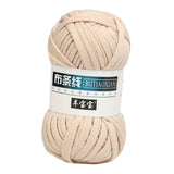 Maxbell Fabric Cloth Knitting Yarn Braided Yarns for Cushion Carpets Blanket Making Beige