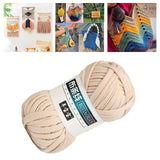 Maxbell Fabric Cloth Knitting Yarn Braided Yarns for Cushion Carpets Blanket Making Beige