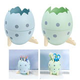 Maxbell Creative Dinosaur Egg Pencil Holder Storage Box Office Desk Decoration Blue