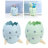 Maxbell Creative Dinosaur Egg Pencil Holder Storage Box Office Desk Decoration Blue