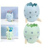 Maxbell Creative Dinosaur Egg Pencil Holder Storage Box Office Desk Decoration Blue
