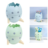 Maxbell Creative Dinosaur Egg Pencil Holder Storage Box Office Desk Decoration Blue