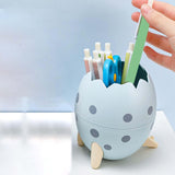 Maxbell Creative Dinosaur Egg Pencil Holder Storage Box Office Desk Decoration Blue