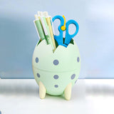 Maxbell Creative Dinosaur Egg Pencil Holder Storage Box Office Desk Decoration Green