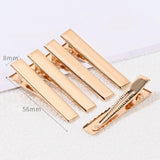 Maxbell 500 Pieces Alligator Hair Clips Flat Top Hairpins for DIY Accessories 56mm