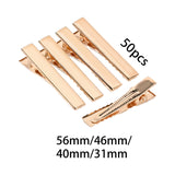Maxbell 500 Pieces Alligator Hair Clips Flat Top Hairpins for DIY Accessories 56mm