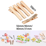 Maxbell 500 Pieces Alligator Hair Clips Flat Top Hairpins for DIY Accessories 56mm