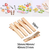 Maxbell 500 Pieces Alligator Hair Clips Flat Top Hairpins for DIY Accessories 56mm