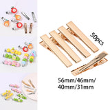 Maxbell 500 Pieces Alligator Hair Clips Flat Top Hairpins for DIY Accessories 56mm