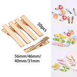 Maxbell 500 Pieces Alligator Hair Clips Flat Top Hairpins for DIY Accessories 56mm