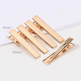 Maxbell 500 Pieces Alligator Hair Clips Flat Top Hairpins for DIY Accessories 46mm