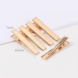 Maxbell 500 Pieces Alligator Hair Clips Flat Top Hairpins for DIY Accessories 40mm