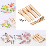 Maxbell 500 Pieces Alligator Hair Clips Flat Top Hairpins for DIY Accessories 40mm