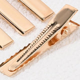Maxbell 500 Pieces Alligator Hair Clips Flat Top Hairpins for DIY Accessories 31mm