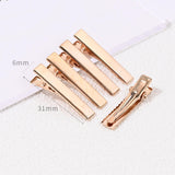 Maxbell 500 Pieces Alligator Hair Clips Flat Top Hairpins for DIY Accessories 31mm