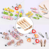 Maxbell 500 Pieces Alligator Hair Clips Flat Top Hairpins for DIY Accessories 31mm