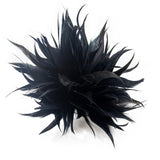 Maxbell Women Ladies Feather Brooch Decor for Wedding Halloween Black