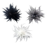 Maxbell Women Ladies Feather Brooch Decor for Wedding Halloween Black