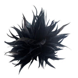 Maxbell Women Ladies Feather Brooch Decor for Wedding Halloween Black