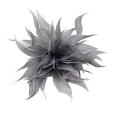 Maxbell Women Ladies Feather Brooch Decor for Wedding Halloween Gray
