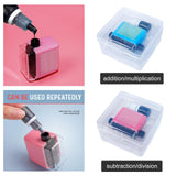 Maxbell Digital Teaching Roller Stamp Arithmetic Tool Math for Home School Pink Subtraction
