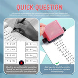 Maxbell Digital Teaching Roller Stamp Arithmetic Tool Math for Home School Pink Subtraction