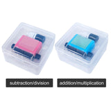 Maxbell Digital Teaching Roller Stamp Arithmetic Tool Math for Home School Pink Subtraction
