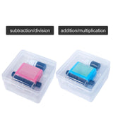 Maxbell Digital Teaching Roller Stamp Arithmetic Tool Math for Home School Pink Subtraction