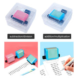 Maxbell Digital Teaching Roller Stamp Arithmetic Tool Math for Home School Pink Subtraction