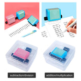 Maxbell Digital Teaching Roller Stamp Arithmetic Tool Math for Home School Pink Subtraction