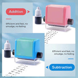 Maxbell Digital Teaching Roller Stamp Arithmetic Tool Math for Home School Blue Addition
