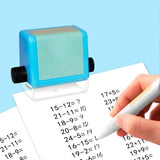 Maxbell Digital Teaching Roller Stamp Arithmetic Tool Math for Home School Pink Division