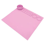 Maxbell Silicone Mat DIY Epoxy Making Tool Silicone Sheet for Crafts Table Placemat Pink