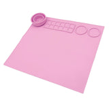 Maxbell Silicone Mat DIY Epoxy Making Tool Silicone Sheet for Crafts Table Placemat Pink