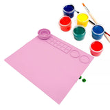 Maxbell Silicone Mat DIY Epoxy Making Tool Silicone Sheet for Crafts Table Placemat Pink